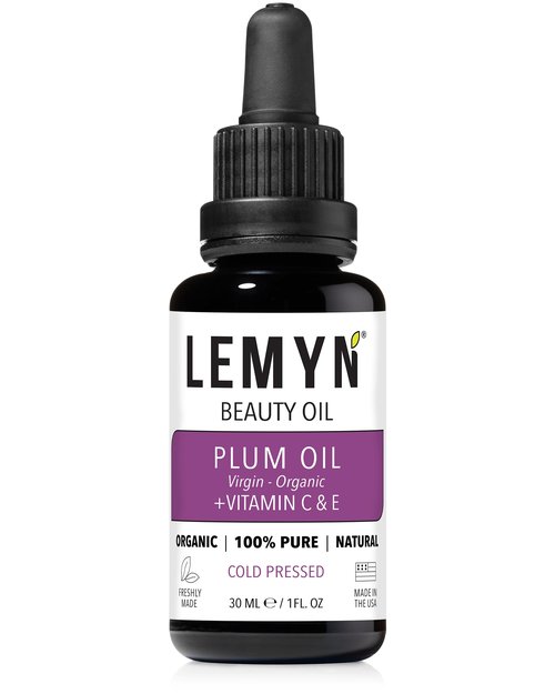 Lemyn Organics Plum Kernel Face Oil |Supercharged with Vitamin C & E | Freshly Made | Luxurious Hydration & Glow | Organic & Natural | Handcrafted Freshness from Santa Barbara, CA