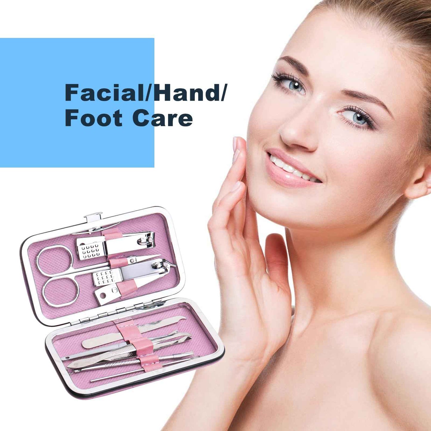 48pack Bulk Manicure Set, Nail Clippers Kit Stainless Steel Fingernail Clippers, Sturdy Nail Tip Cutter Trimmers Professional Grooming Toenail Clippers Personal Pedicure Kits Gift (8-in-1, 4 Colors)