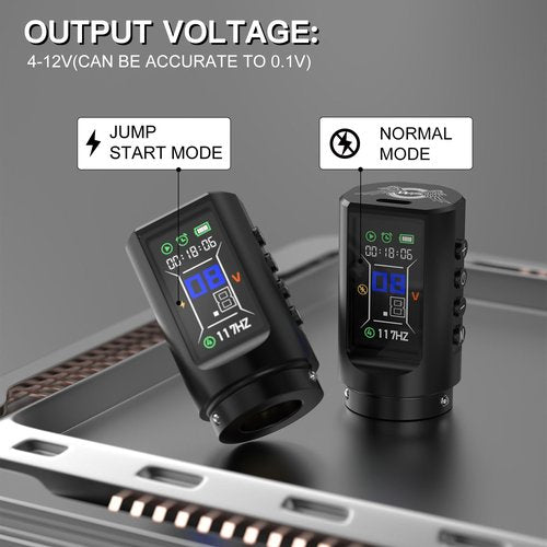 WORMHOLEPRO Tattoo Gun Adjustable Tattoo Pen Stroke, Tattoo Kit with Dotwork Mode, Memory Function, Professional Grade Tool Suitable for Beginners and Professional Tattoo Artists - Black