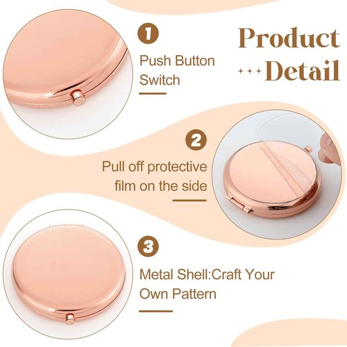 Dandat 25 Set Pocket Inspirational Compact Mirrors Bulk for Women Sometimes You Forget That You're Beautiful Magnifying Mirror Thank You Gifts Christmas Sisterhood Gifts for Women Girls Friends