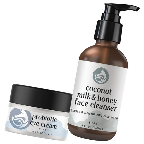 Foxbrim Naturals Rejuvenate & Refresh Probiotic Eye Cream & Milk & Honey Cleanser Duo