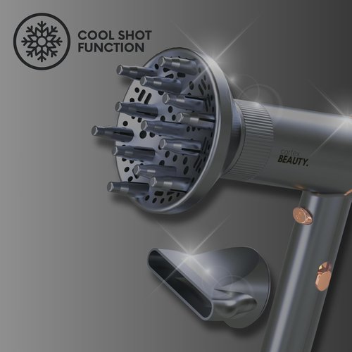 TurboBlade | Blue Ionic Technology for Pro Performance Drying - Gray