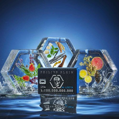 Philipp Plein – Eau de Toilette No Limits Super Fresh 90 ml – Parfum Homme – Notes Fraîches et Boisées – Une Vague d'Énergie, d'Hédonisme et de Succès – Boisé Frais – Flacon en Verre Laqué Noir et Bleu