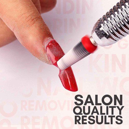 Makartt JD700 Nail Drill Machine Nail Drill Bits Bundle, Professional 30000RPM Manicure Drill for Acrylic Nails Remove Fine Nail Drill Bit