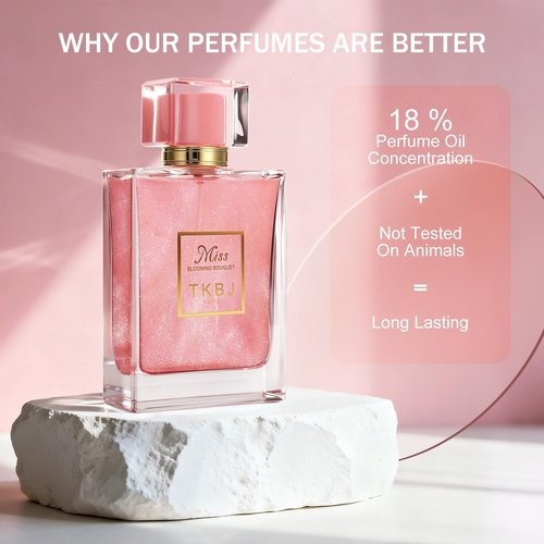 TKBJ Miss Blooming Bouquet Eau de Toilette for Women, Floral Fruity Perfume with Peony & Musk - Inspired by Dioor, 3.4 oz / 100ml, Elegant & Long-Lasting Fragrance