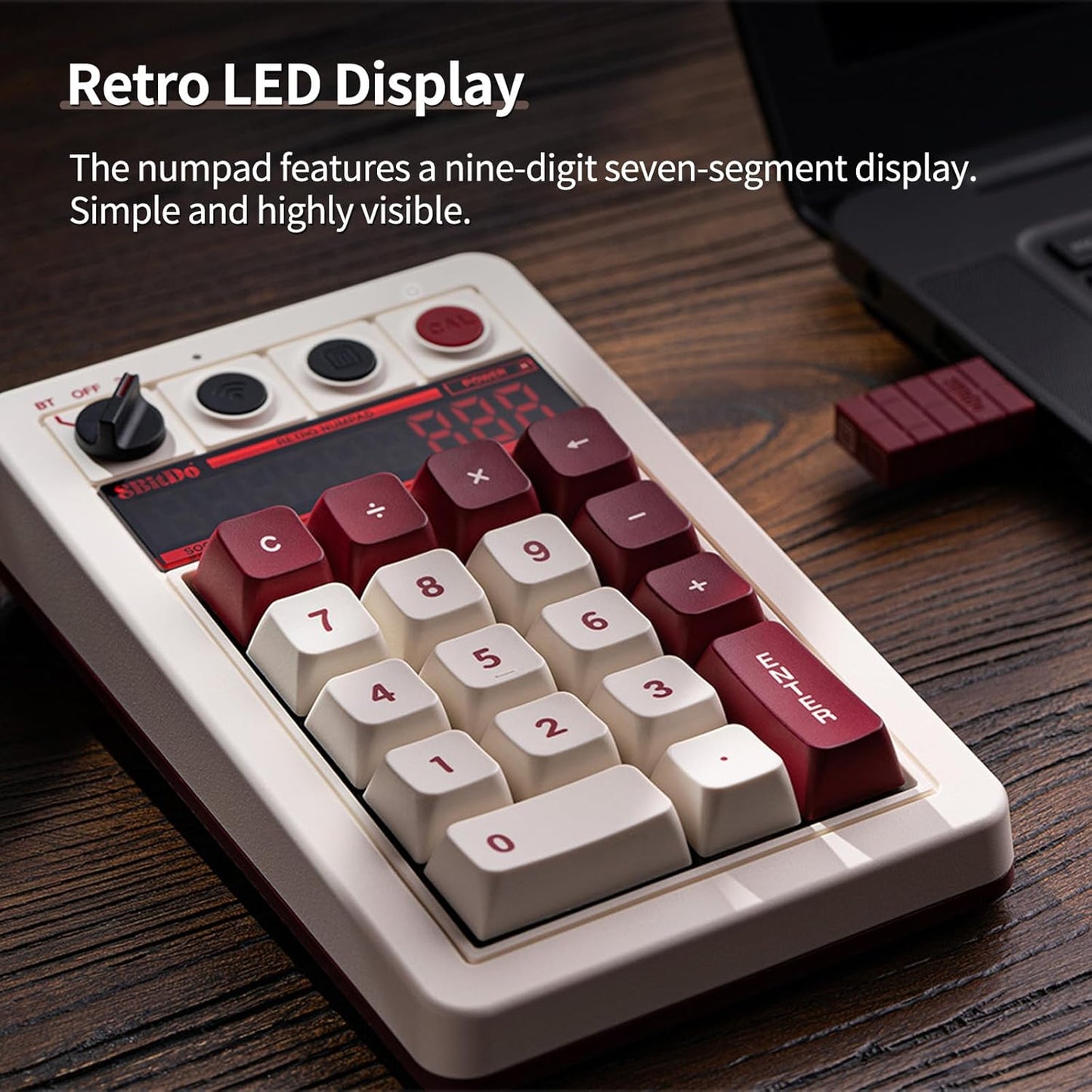 AKNES 8BitDo Retro 108 Mechanical Keyboard, Hot Swappable Gaming Keyboard with 108 Keys, Integrated Numpad, Dual Super Buttons, Bluetooth/2.4G/USB-C for Windows & Android - Fami Edition