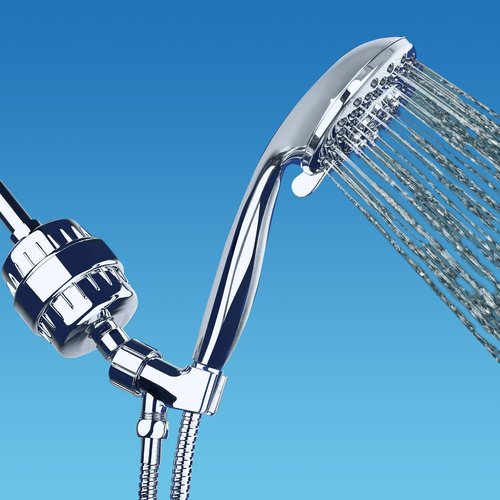 AquaBliss High Output Shower Filter Replacement Cartridge – Reduces Chemicals & Chlorine, Restores pH Balance, Glowing Skin, Strong Nails & Shimmering Hair – 1-Pack (SFC100)