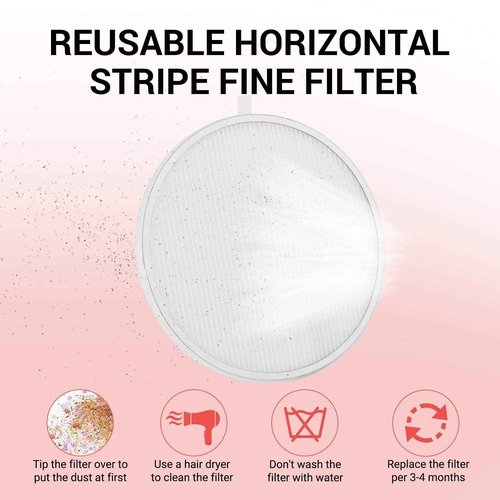 MelodySusie Nail Dust Collector with Reusable Filter, Powerful Vacuum Fan, Low Noise, Nail Salon