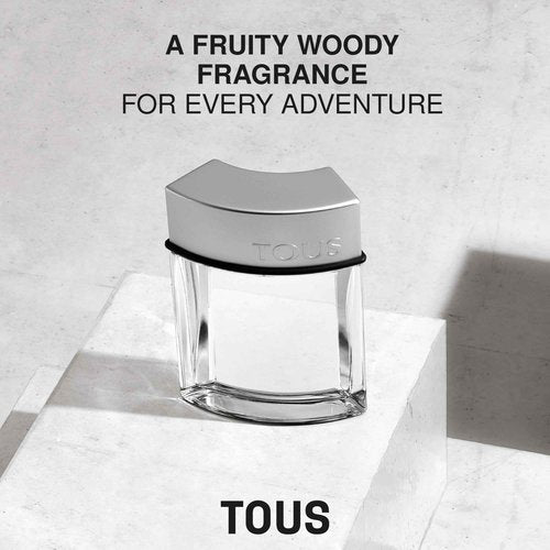 TOUS Eau De Toilette For Men, Elegant Fruity Woody Perfume for Man with Notes of Sage, White Musk, Cedarwood, and Sandalwood. Long-Lasting Fragrance for Daily Wear, 3.4 Fl Oz