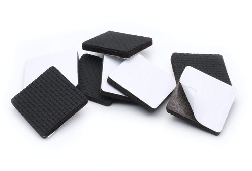 Slipstick GorillaPads CB150 Non Slip Furniture Pads/Rubber Grips (Set of 8) Self Adhesive Furniture Feet Floor Protectors, 1-1/2 inch Square, Black