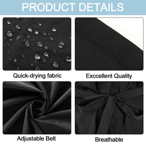 ramede 15 Pcs Salon Client Gown Robes Cape Kimono Style Hair Stylist Smock Salon Robes for Clients(Black)