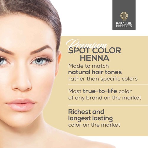 Parallel Products Henna Hair Color Kit - Complete Tint Kit for Professional Spot Coloring - Covers Grays and Roots - Color Palette Included