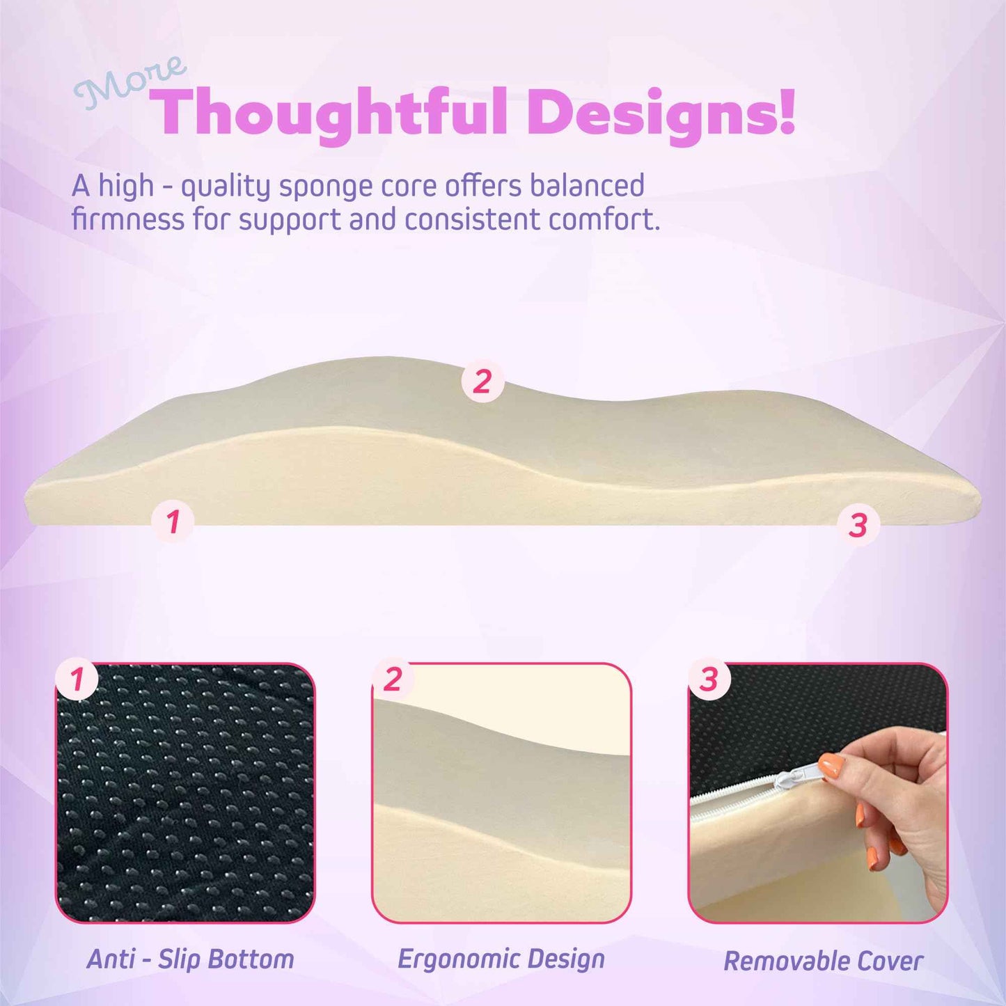 Lash Bed Topper – Ergonomic Memory Foam Pad with Plush Cover, Spa Table Cushion for Eyelash Tech, Salon Mattress for Beauty Beds, Compatible with Massage and Spa Setups – 28/70" (71/178 cm), Beige