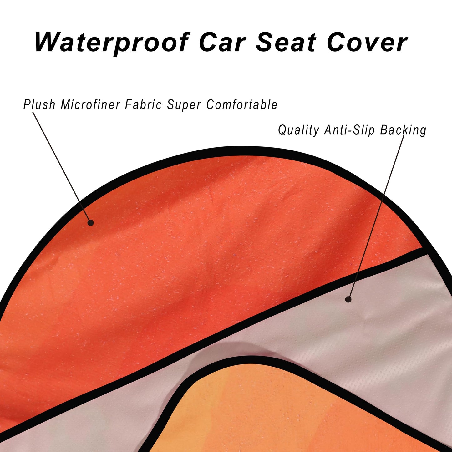 LoyaGour Car Seat Cover Protector Front Seats,for Gym Workout,Running,Swimming,Beach and Hiking,Waterproof Sweat Towel Bucket Seat Covers for Cars SUV Trucks (Orange, 1Pcs)