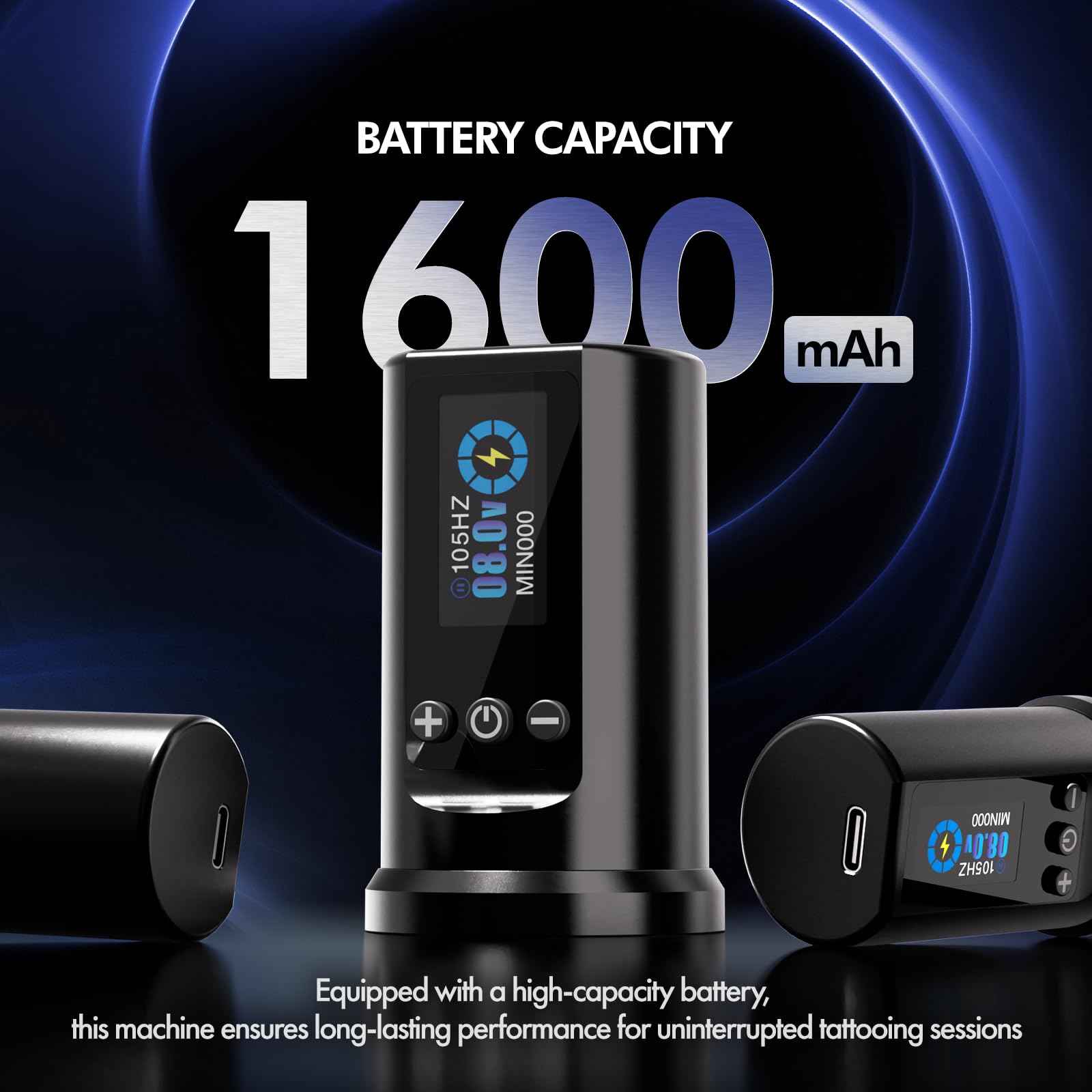 INKin Tattoo Kit for Beginners Complete Set, Wireless Tattoo Machine with 2.0mm-4.0mm Adjustable Stroke Length and 1600mAh Power Supply, 20Pcs Revo Tattoo Needles Assorted and 9Pcs Tattoo Inks