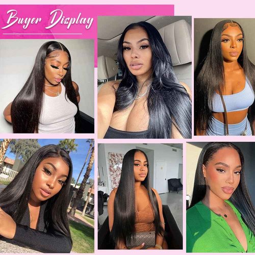 SOPSFR 13x6 Straight Lace Front Wigs Human Hair for Women HD Transparent Lace Wigs Human Hair 200% Density Glueless Wigs Human Hair Pre Plucked Natural Hairline 20Inch