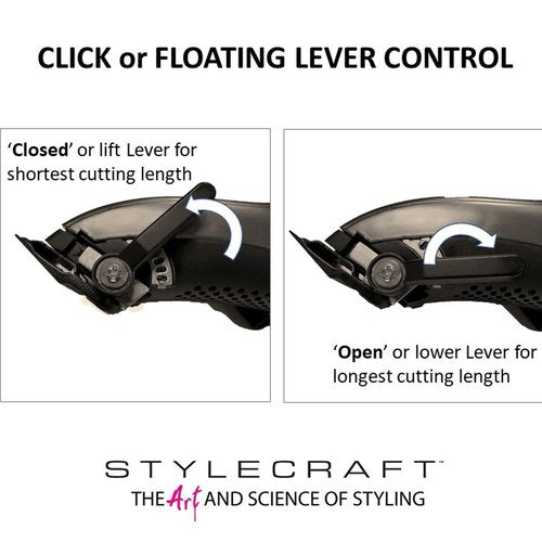 Stylecraft Rogue Professional 9V Microchipped Magnetic Motor Cordless Hair Clipper, 5 Guards, Matte Gunmetal