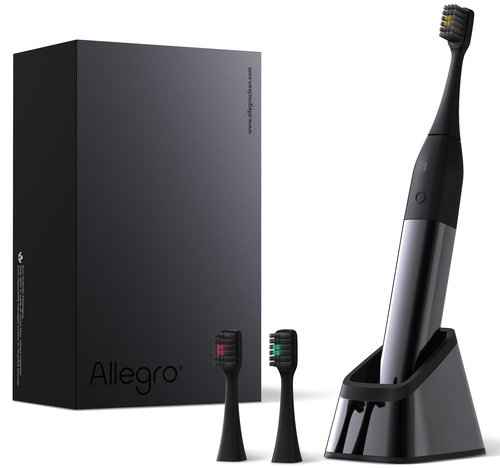 Allegro Luxury Premium Polished Metal Sonic Toothbrush M1,Gunmetal Grey