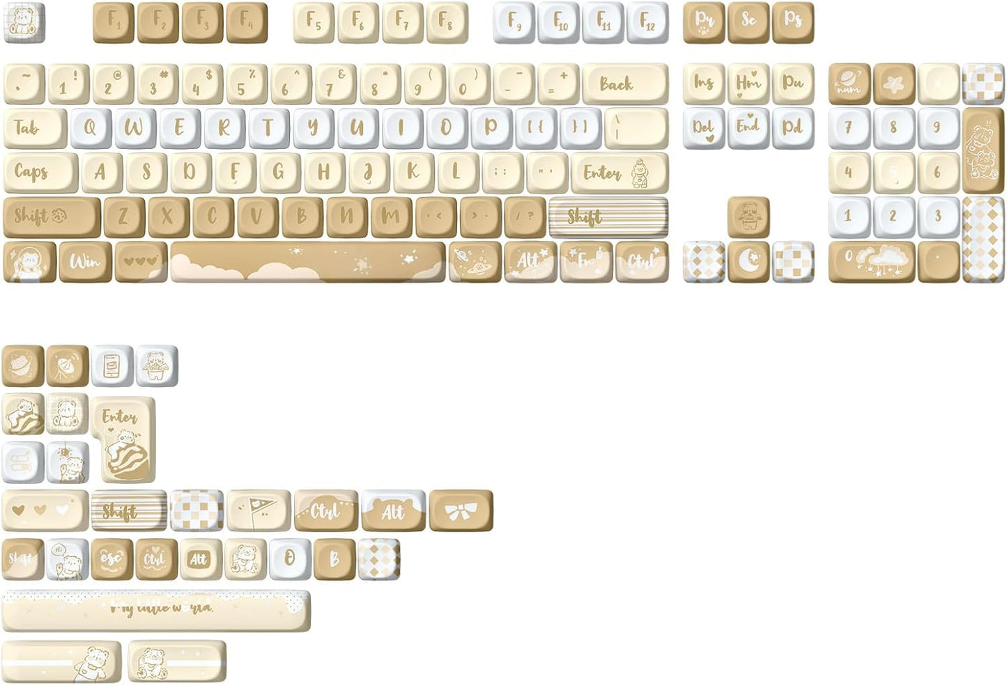 YUNZII B75 PRO Wireless Mechanical Keyboard(Matcha Green, Cocoa Cream V2 Switch) 136 Keys MOA Keycaps(Butter)