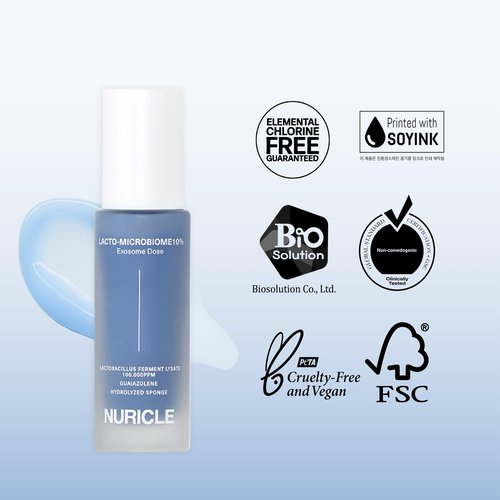 NURICLE LACTO-MICROBIOME 10% Exosome Dose 30ml (1.014fl.oz) Exosome Korean Serum for Pores, Blackheads & Skin Texture – Korean Skin Care
