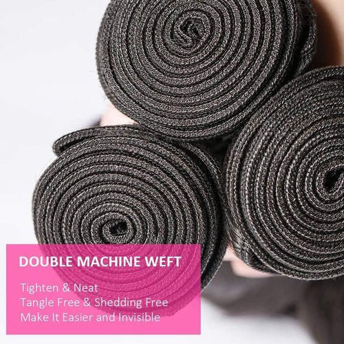 Body Wave Bundles Human Hair 18 20 22 Inch 100% Unprocessed Raw Vietnamese Human Hair Bundles Body Weave Bundles Remy Virgin Hair Bundles Natural Black Color