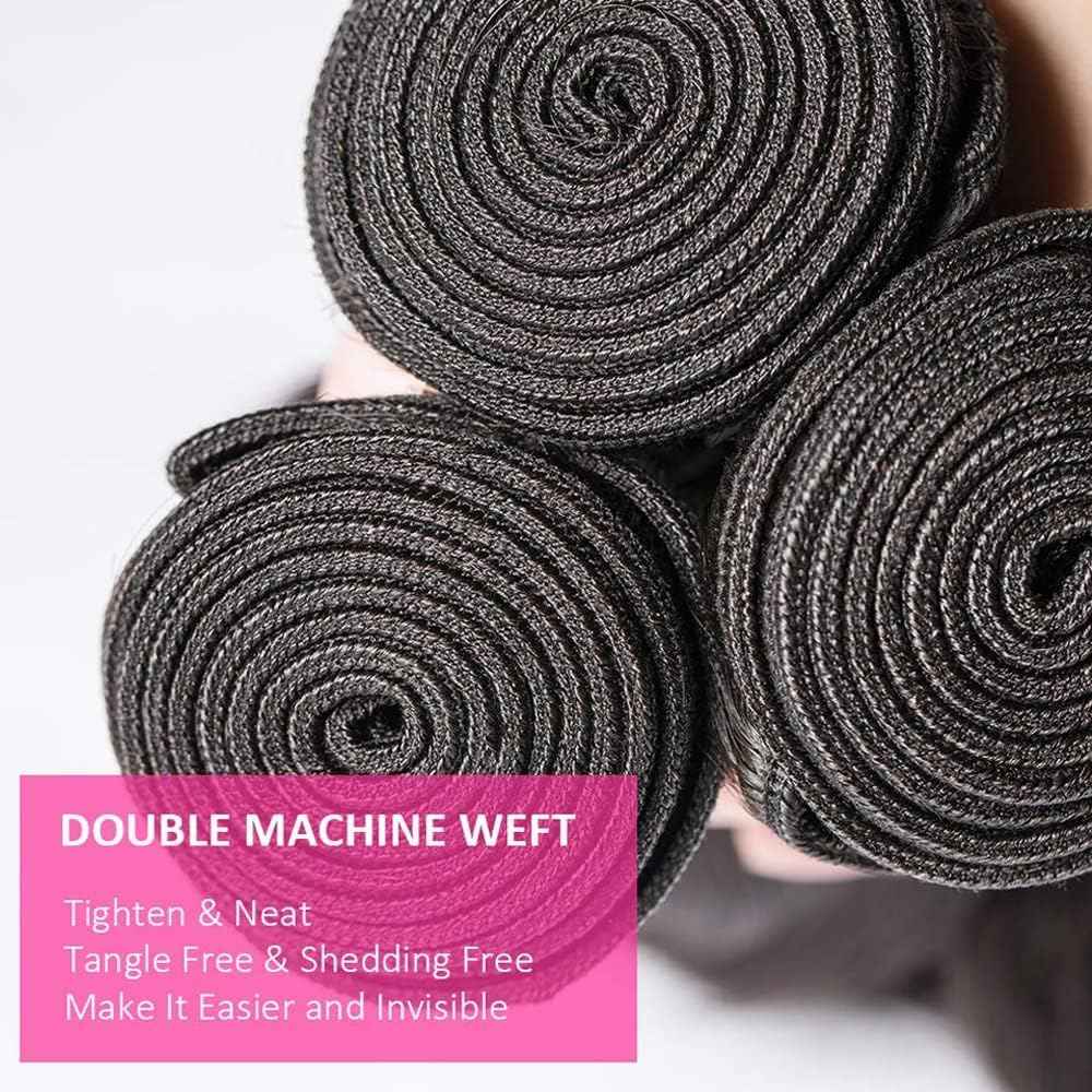 Human Hair 4 Bundles Body Wave 18 20 22 24 Inch 100% Unprocessed Brazilian Virgin Body Wavy Hair Bundles for Black Women Quick Weave Natural Black Hair