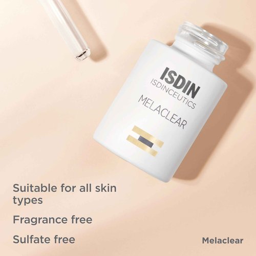 Isdinceutics Melaclear Dark Spot Correcting Serum for Face - Sun Spot Reducer that Contains Vitamin C and Antioxidants, to Even Skin Tone from Sun Exposure 0.5 FL OZ