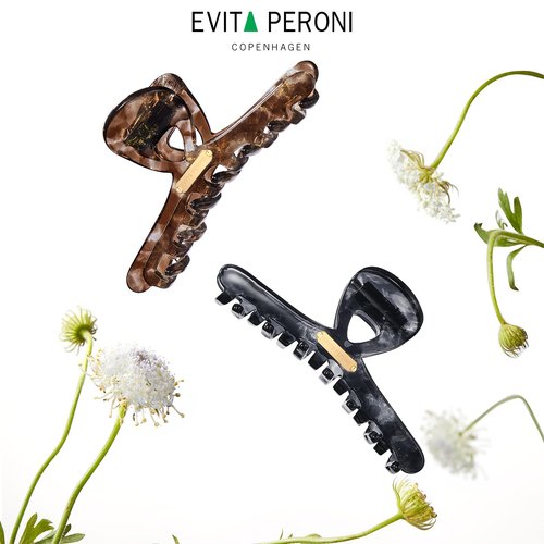 EVITA PERONI Extra Large Hair Clips for Women with Strong Grip Suitable for Oversized hairstyles, Hair Claw Full Clip and Half Clip - White