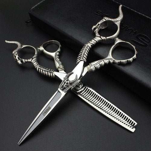 6-inch professional hair scissors set, stainless steel handle, scissors