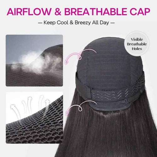 mscoco Bob Wig Human Hair 6×5 Natural Black Body Wave Lace Front Wigs Human Hair Pre-bleached knots Glueless Bob Wig Human Hair Glueless Wigs Human Hair for Black Women