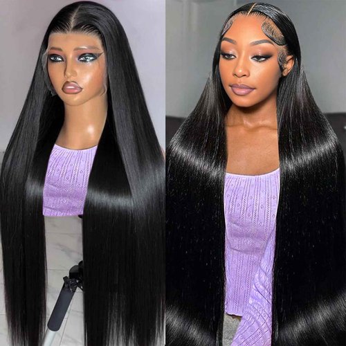 ediere 30 Inch Straight Lace Front Wigs Human Hair HD Transparent Lace Front Wigs for Women Pre Plucked 200 Density Frontal Wigs Human Hair Lace Front Wigs for Women Glueless Wigs with Baby Hair