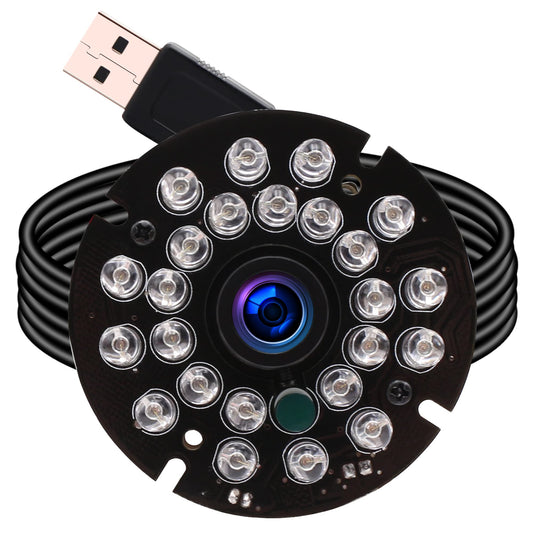 1080P Day Night Vision USB Camera Module IR Infrared Webcam Board 3.6mm Lens Wide Angle PC Camera Mini UVC USB2.0 Lightburn Camera High Speed 100fps Industrial Video USB with Camera for Computer