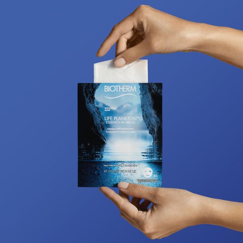 Biotherm Life Plankton Essence-In-Mask, Regenerating Facial Sheet Mask with Biotech Plankton for Healthy, Hydrated, and Glowing Skin, Professional Facial-Treatment Like Result, (Box of 6)