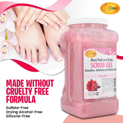 SPA REDI Detox Foot Soak & Sensual Rose Pumice Scrub Gel, 128 Oz Each - Hydrating Foot Soak with Dead Sea Salts & Exfoliating Scrub for Soft, Nourished Skin