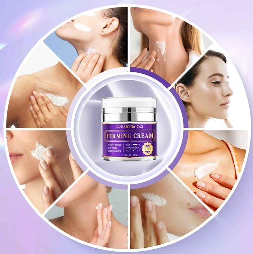 UKVOA Retinol Neck & Face Wrinkle Cream for Women, Neck Cream for Tightening and Firming, Anti Aging Skin Care with Collagen & Hyaluronic Acid, Instant Face Lift Cream 2-Pack