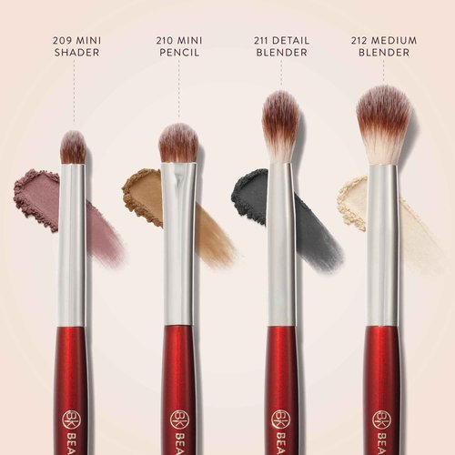 BK BEAUTY - CORE LINE EXTENSION EYE SET (4PC) - Professional Eyeshadow Brush Set for Precise Makeup Placement & Blending | Premium Eye Makeup Brushes for Flawless Application
