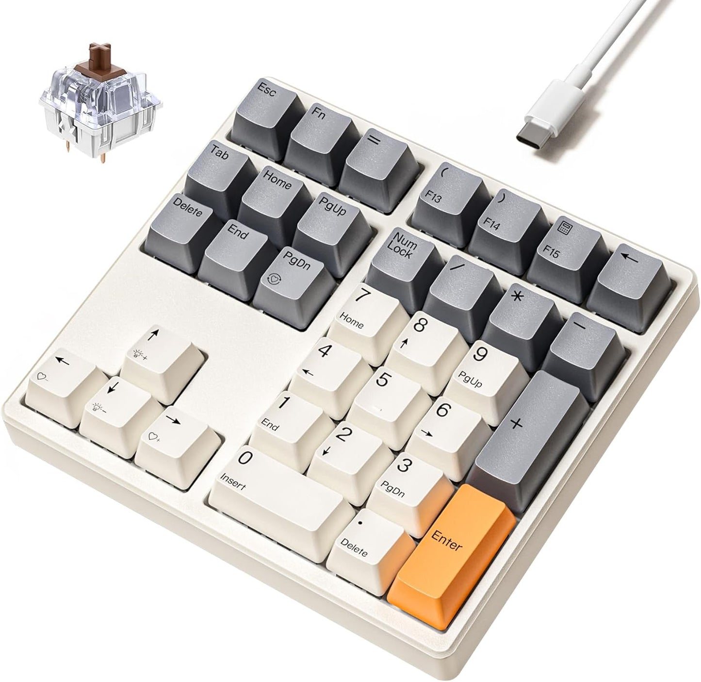 34 Keys Wired &Wireless Mechanical Number Pad