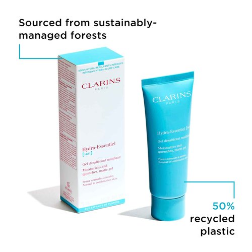 Clarins Hydra-Essentiel Matte Gel|Intensely Hydrating & Mattifying|60 Seconds to Plumper Skin*|Softens & Refreshes|Double Dose of Hyaluronic Acid|Normal-Combination Skin|2.6 Ounces