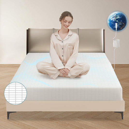 Grounding Sheets Full XL Size, Grounding Sheet,Silver Fiber Material,Deep Pocket Grounding Well Bed Sheets for Women,Well Bedding for Better Sleep & Wellness(White, Full XL)