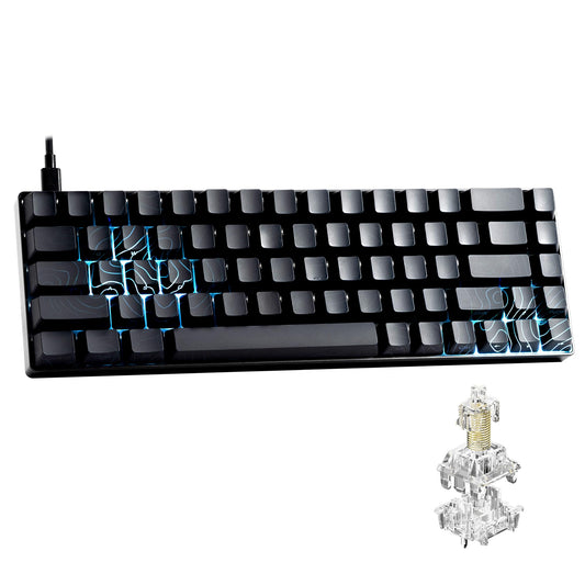 XVX HE68 Max Rapid Trigger Keyboard 60% Percent,Hall Effect Keyboard with Gateron Magnetic Jade Max Switch,CNC Aluminum Frame Custom Mechanical Key Board for PC/Laptop/Xbox/PS4/PS5, Black Phantom