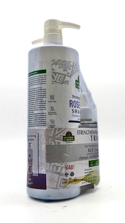 Spanish Garden | Hair Strengthening Rosemary Shampoo & Conditioner & Hair Oil Set, White