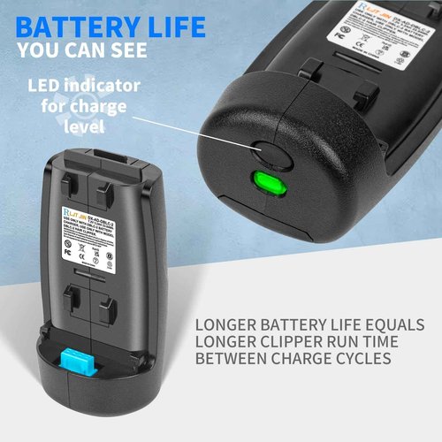 RLJT JIN for DBLC-2 Replacement Battery Compatible Supra ZR II and Pulse ZR II Cordless Clippers, Replaces Batteries 79025 and 560470 Models Lithium-ion 3200 mAh