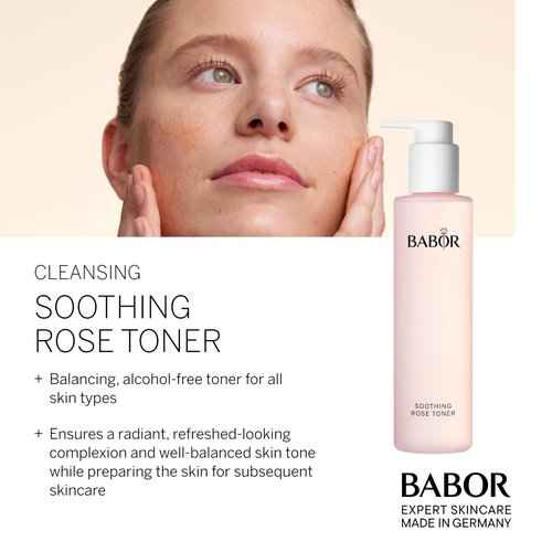 BABOR Soothing Rose Toner & Refining Enzyme Vitamin C Cleanser Bundle
