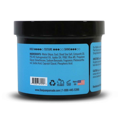 Don Juan Hybrido Pomade | Water Based | Strong Hold | High Shine | Natural Plant Extracts and Ocean Minerals | Summer Sea Breeze Scent, 32 oz.