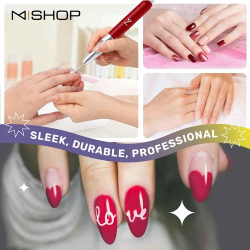 M – Ying Yang Brushless Nail Drill 35K RPM | Pro Cordless Efile 85W | Rechargeable USB-C Fast Charging | Portable Aluminum Alloy Shell | Quiet Low Vibration Tool for Acrylic Gel Nails (Rose Gold)