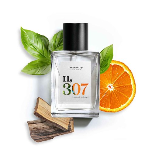 Noteworthy n,307 Sunlit Grove Eau De Parfum – Mandarin, Basil, Sandalwood | Sophisticated, Warm Fragrance for Any Occasion | Long-lasting Unisex Perfume for Women & Men (50ml)