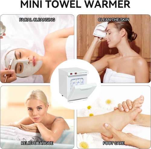 VERYTOP Hot Towel Warmer Spa, Thermostatic Towel Heater, 2-in-1 Professional Mini Towel Warmer, Beauty Salon and Spa Towel Warmers for Facial.(5L-White)