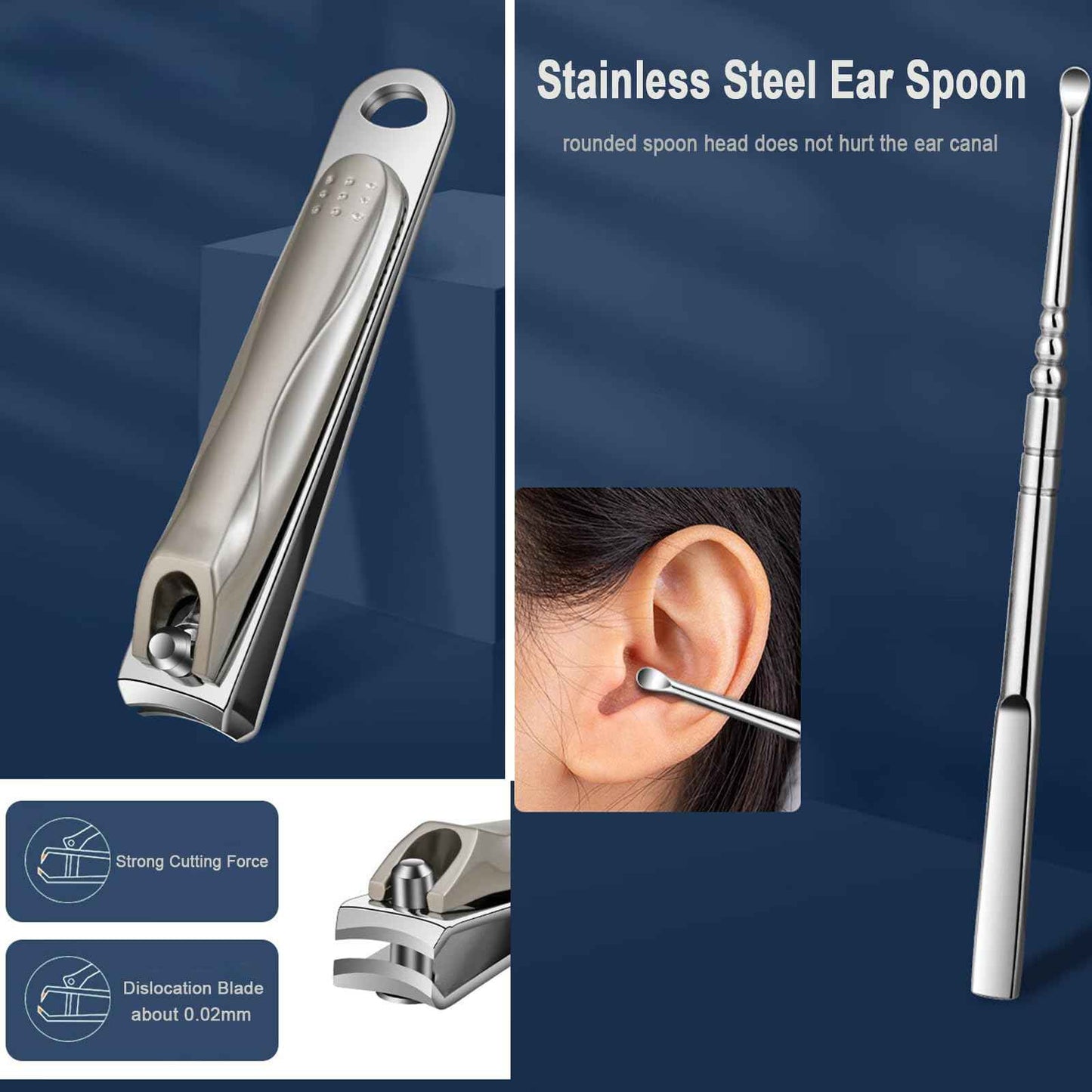 KT-GARY Manicure Set,Professional Nail Care Manicure Pedicure Kit,11 in 1 Stainless Steel Nail Clipper Set Grooming Tool with Exquisite Leather Travel Case for Men&Women