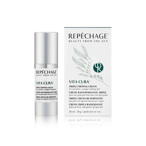 Repechage Vita Cura Triple Firming Cream. Anti Aging Face + Neck Moisturizer Cream. Clinically Proven to Help Improve the Appearance of Skin Firmness, Lines & Wrinkles 1fl oz/30ml