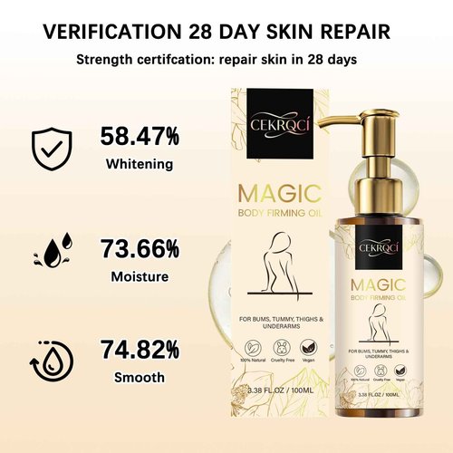 CEKRQCI Magic Body Firming Oil, Magic Luxury Body Oil for Skin, Firming and Moisturizing Treatment for Sagging Skin, Suitable for Full Body Use (Vanilla fragrance-2PC)
